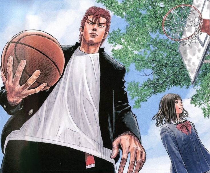 Sakuragi cuando conoce a Haruko y al básquet