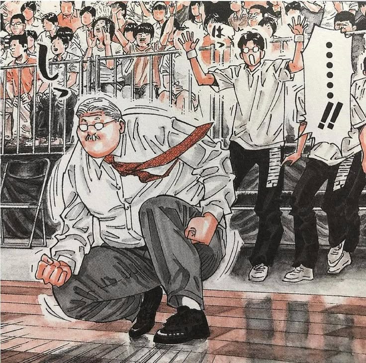 El entrenador Anzai celebrando
